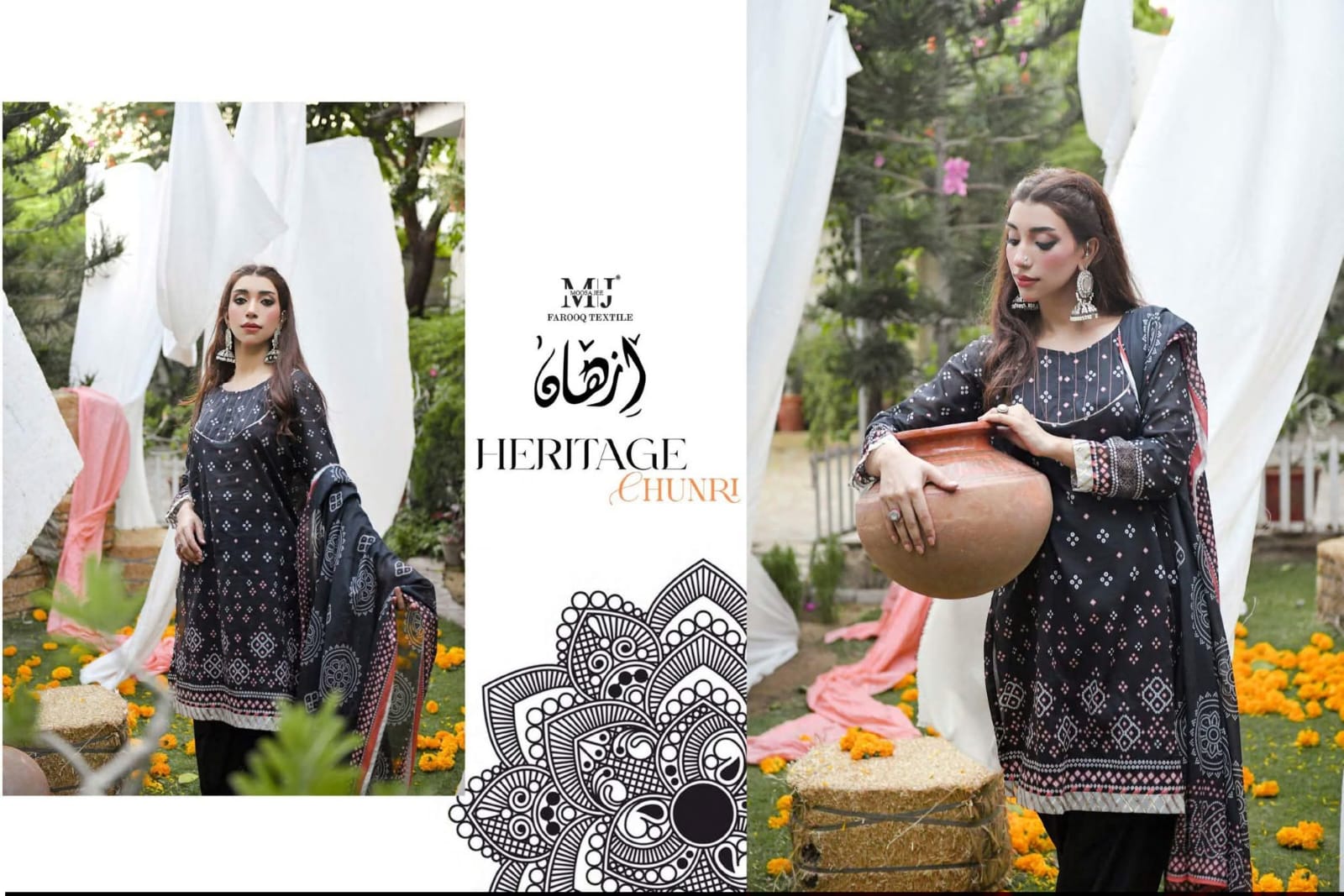 Moosa Jee Heritage Chunri Luxury Digital Lawn 3 Piece