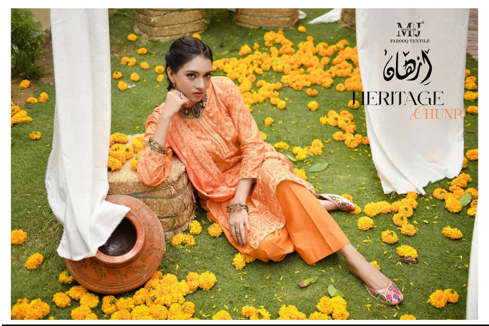 Moosa Jee Heritage Chunri Luxury Digital Lawn 3 Piece