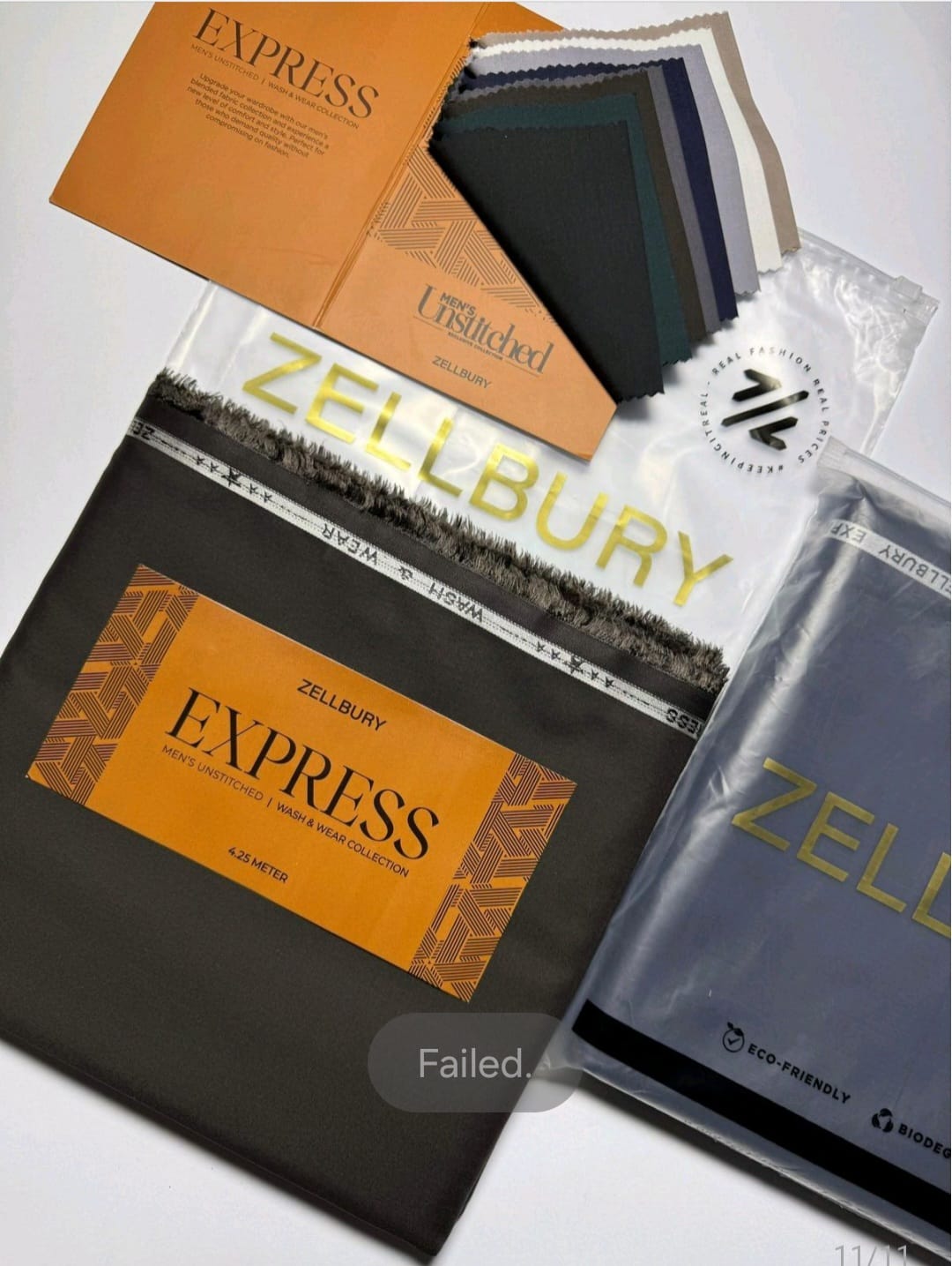 Zellbury Men Unstiched Wash and Wear