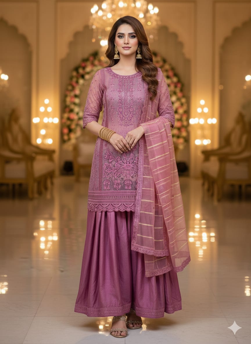 Fancy Shaddi Unstiched 3 Piece