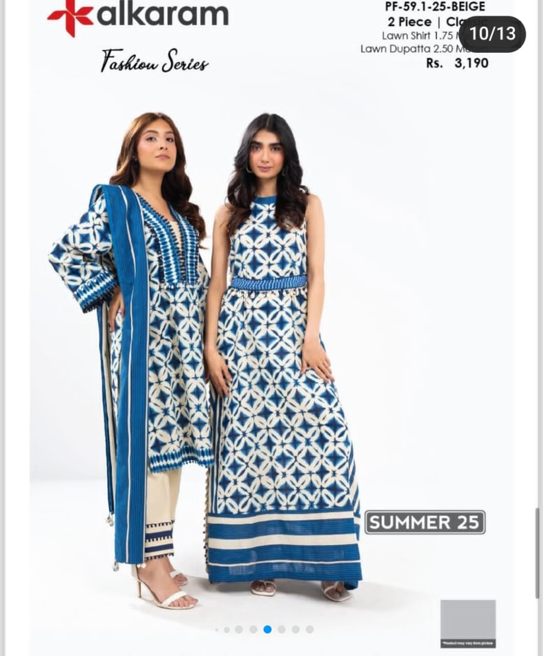 Alkaram Shirt and dupatta 2 Piece